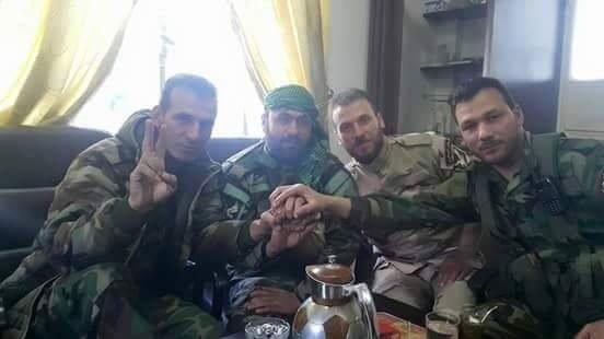 From right to left: Hussein Shaheen, Hassan Bda' Shaheen, Jaber Sarhan, and Suleiman Shaheen. Note the edge of the Desert Hawks patch just visible on Hussein Shaheen's left shoulder and the Desert Hawks patch on Hassan Bida' Shaheen’s left shoulder.