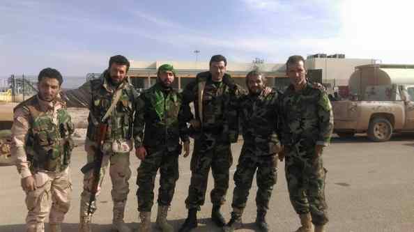 From right to left: Suleiman Shaheen, Samir al-Joud, Yusuf Shaheen, and Jaber Sarhan. Likely taken in late 2014 near Shaer gas fields.