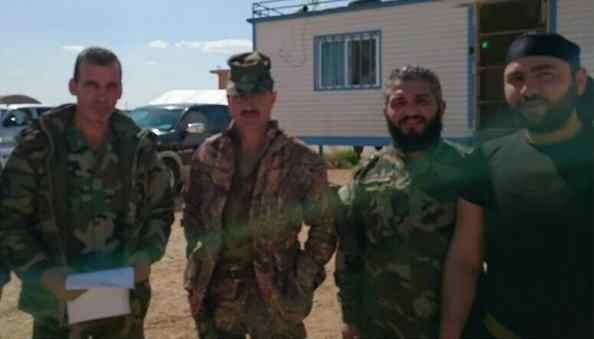 From right to left: Gabeer Sarhan, Samir al-Joud, Suheil al-Hassan, Suleiman Shaheen.